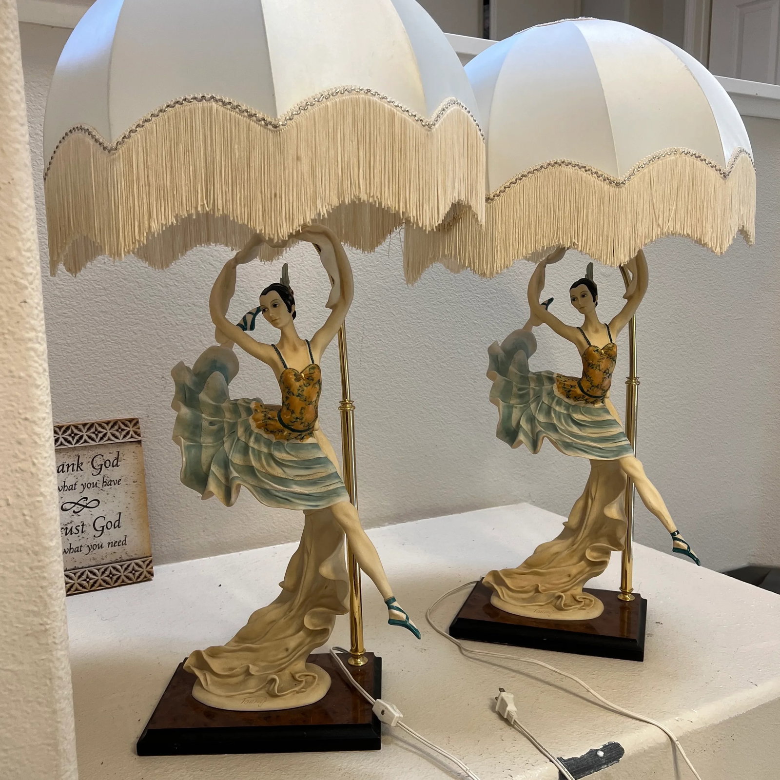 Pair of Vintage Limited Edition Bonnyboy Ballerina Dancer Figurine Lamps - 8