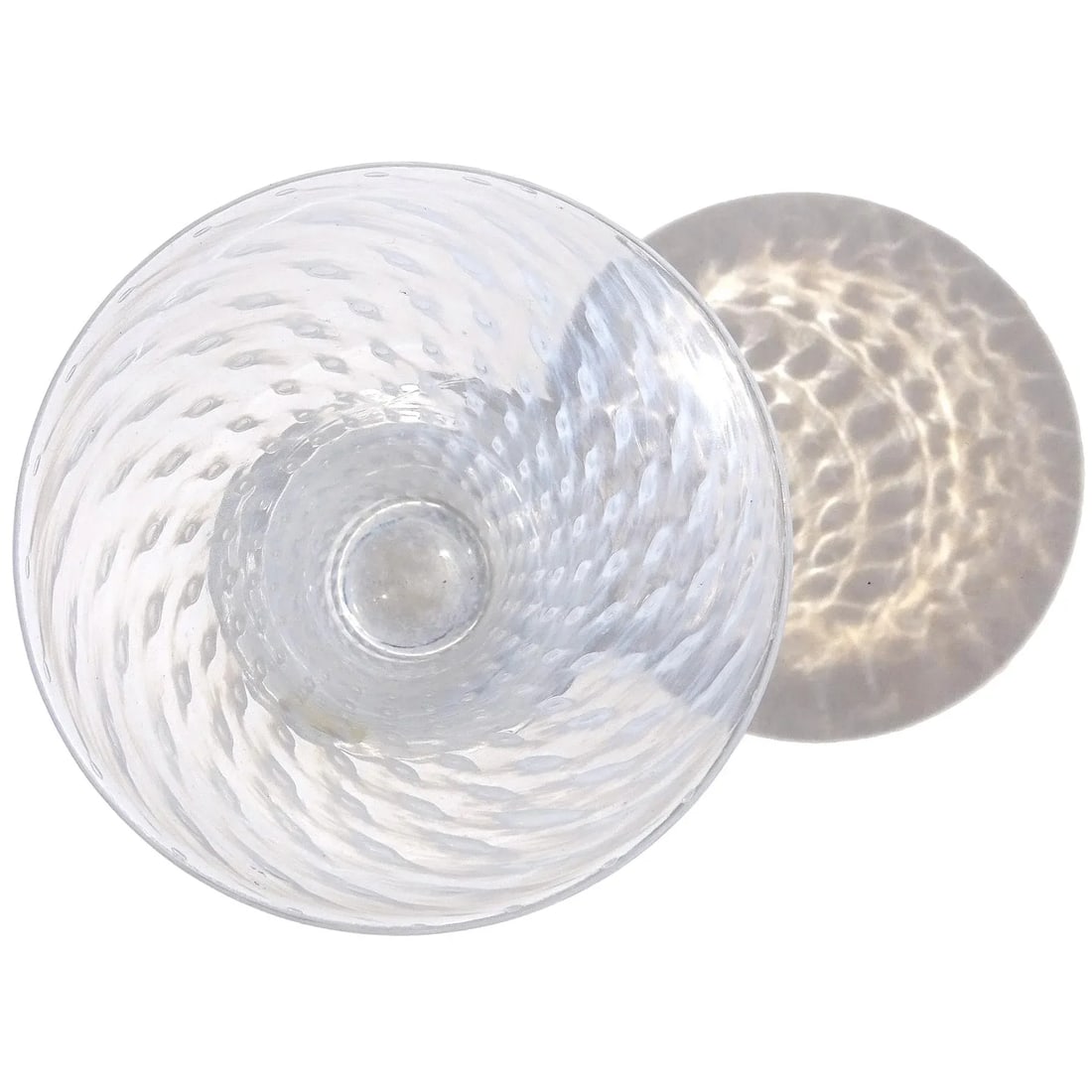 Boda Bertil Vallien White Control Bubble Cirrus Design Sweden Art Glass Footed Vintage Flower Vase - 5