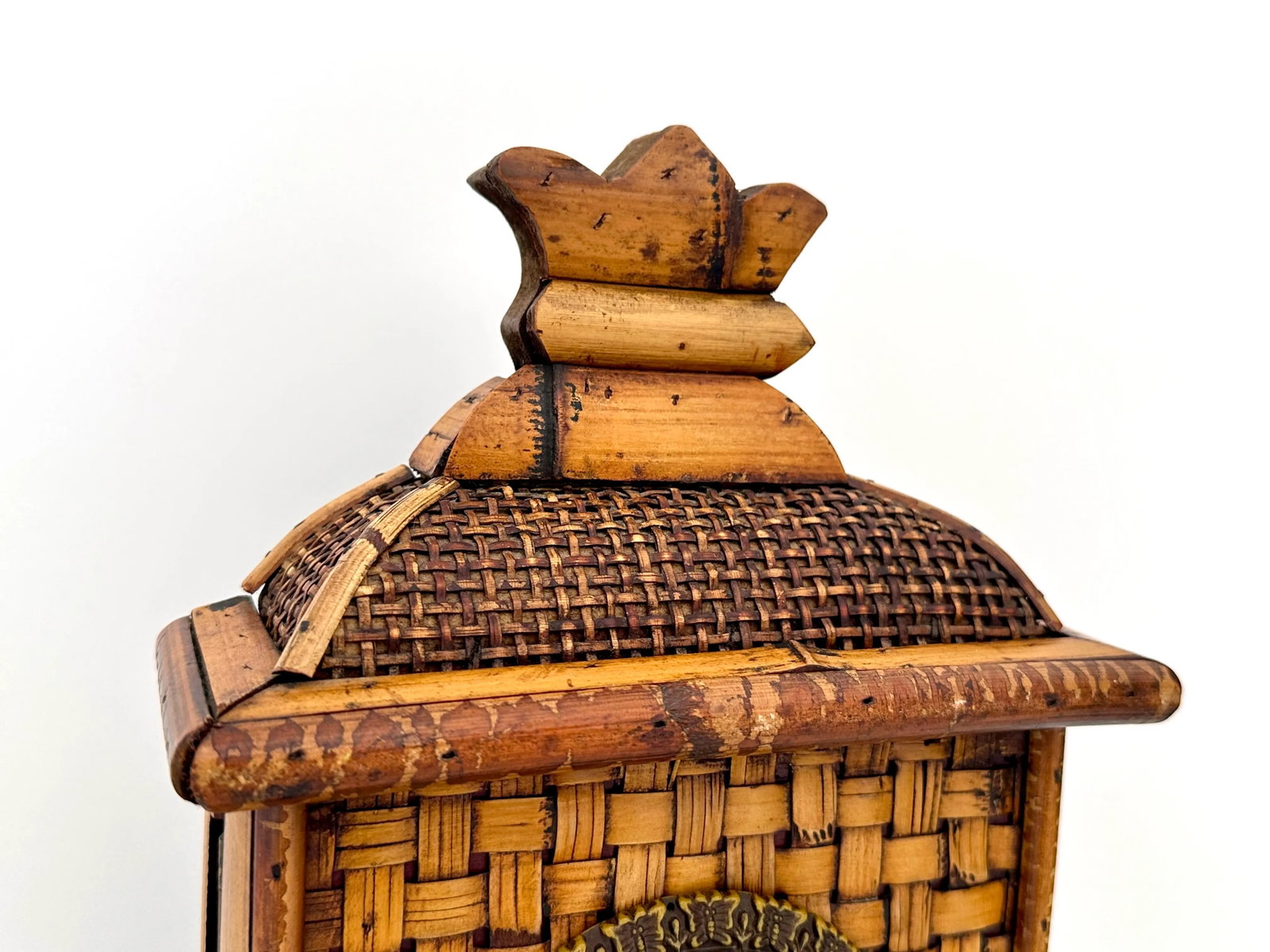 Bamboo and Rattan Mantel Clock - 4