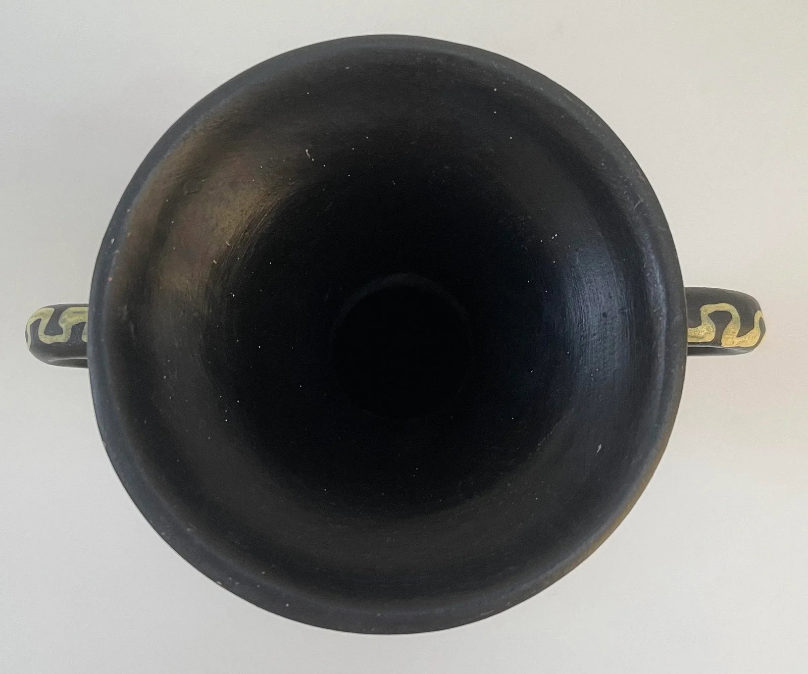 Vintage Neoclassical Black Greek Amphora Vase - 6