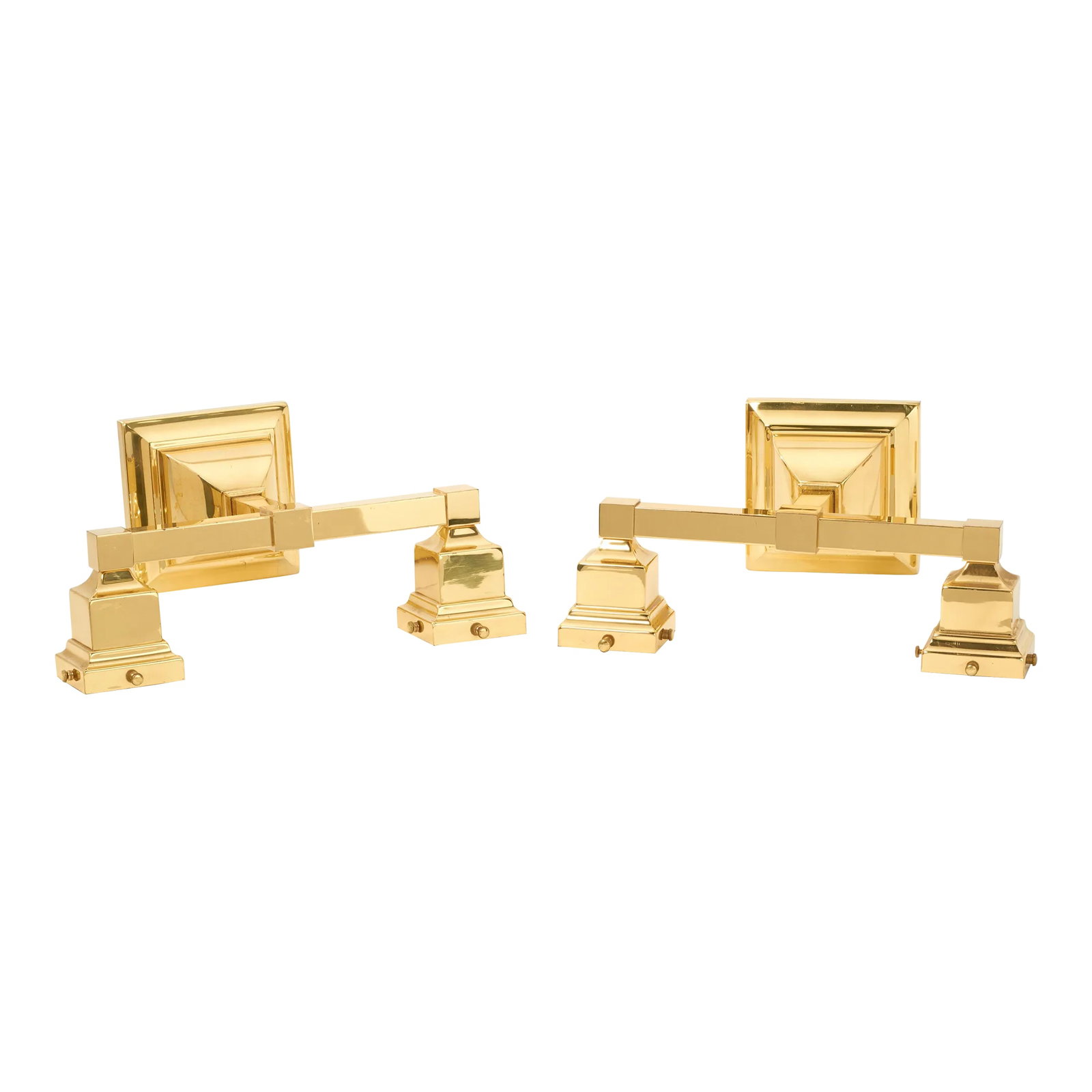 Pair of Vintage Polished Brass Two Arm Wall Sconces by Brass Light Gallery (1 of 4)