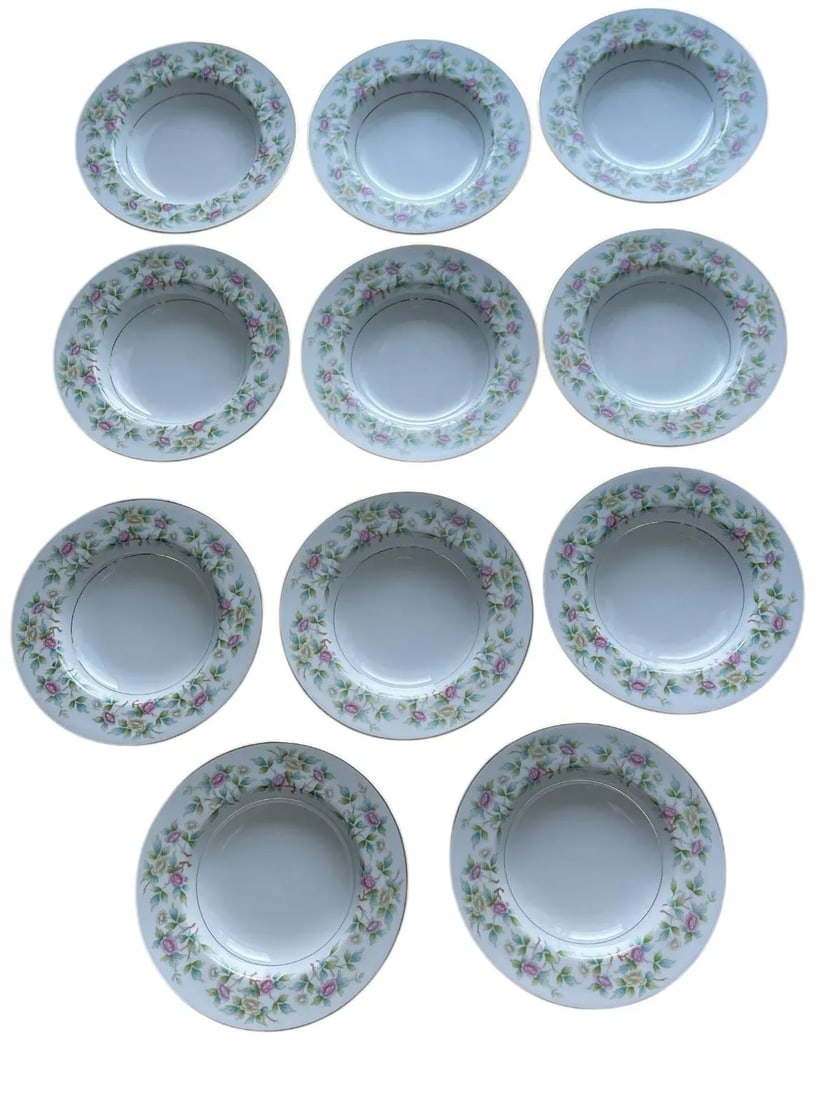 1950s Roselace by Noritake Side Plates and Bowls- 22 Pieces - 12