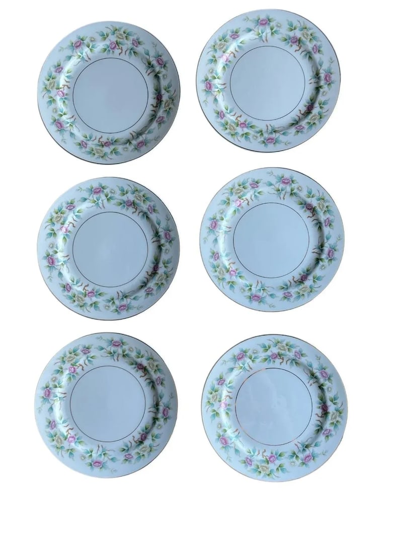 1950s Roselace by Noritake Side Plates and Bowls- 22 Pieces - 5