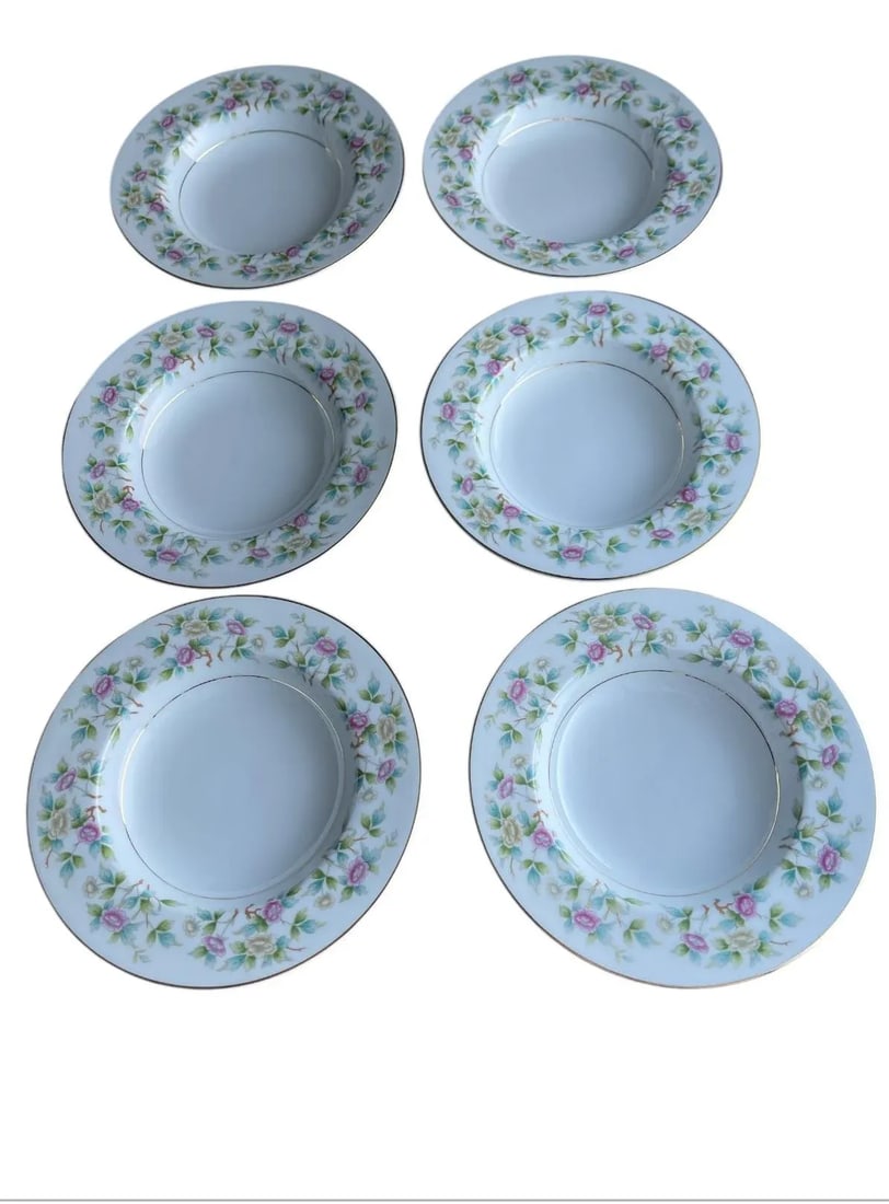 1950s Roselace by Noritake Side Plates and Bowls- 22 Pieces - 8