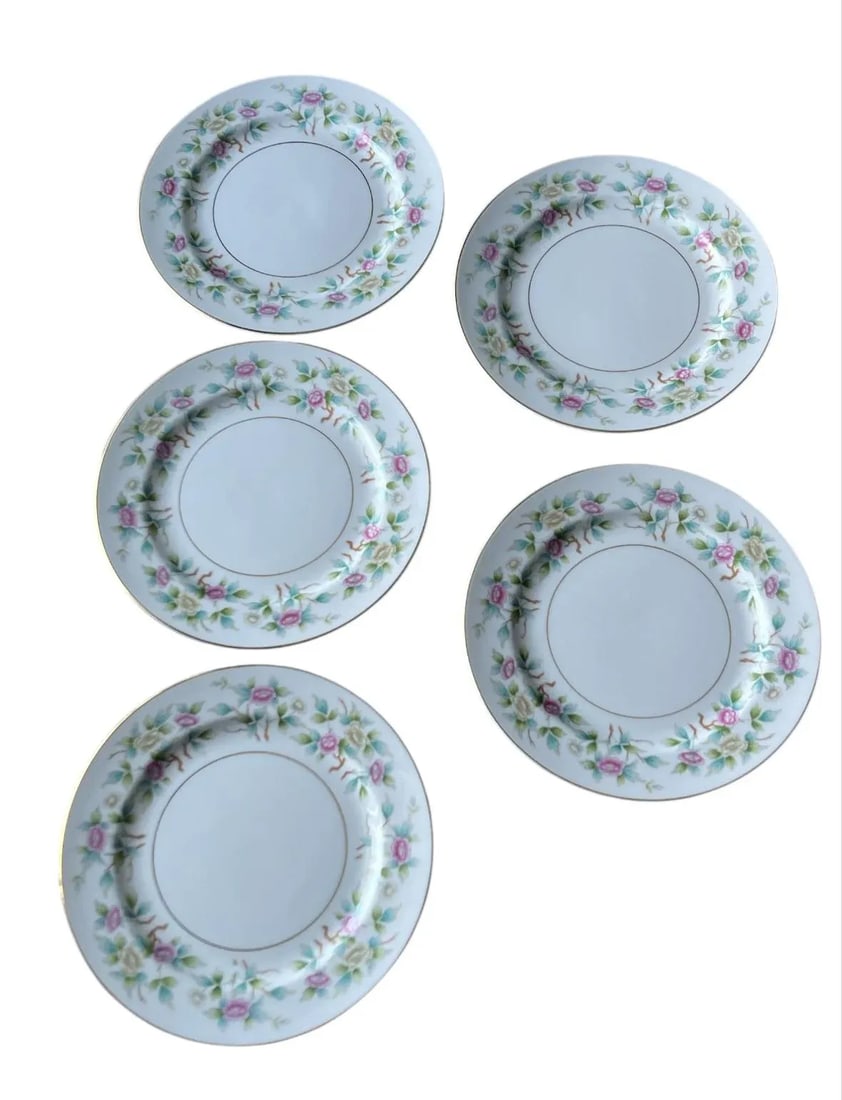 1950s Roselace by Noritake Side Plates and Bowls- 22 Pieces - 9