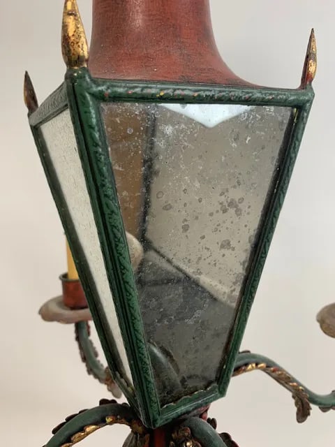 Vintage Italian Mirrored Glass Chandelier - 4