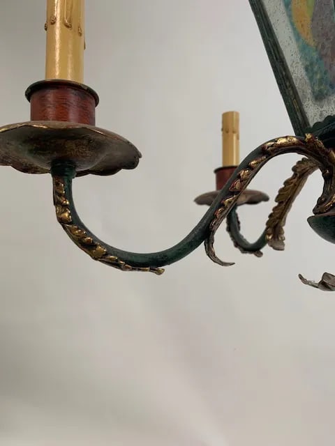 Vintage Italian Mirrored Glass Chandelier - 7