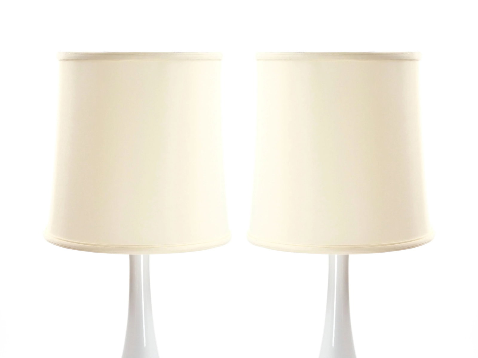 Mid-20th Century Italian Art Deco Porcelain Table Lamps/Gilt Brass Accents - 12