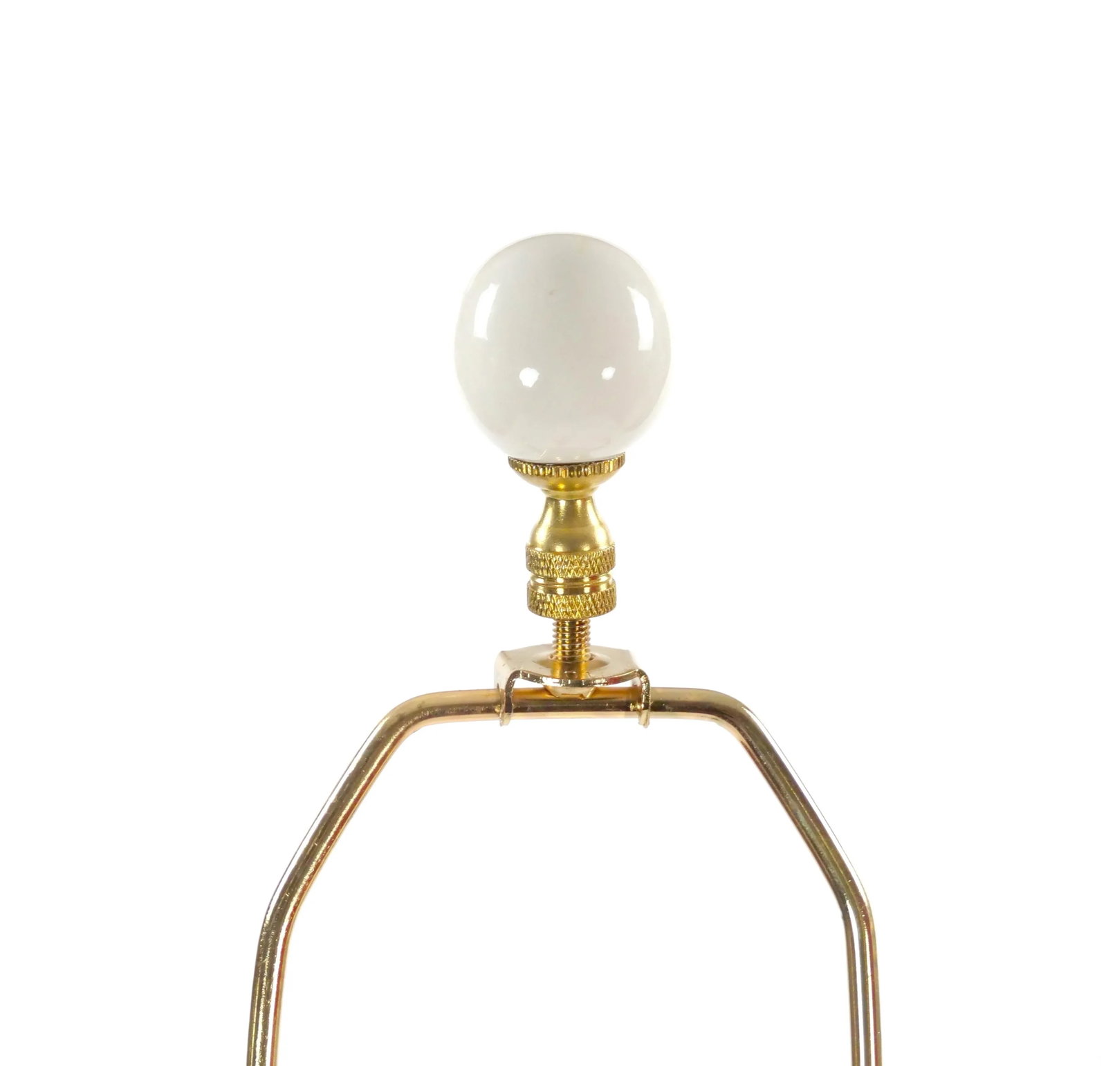 Mid-20th Century Italian Art Deco Porcelain Table Lamps/Gilt Brass Accents - 3