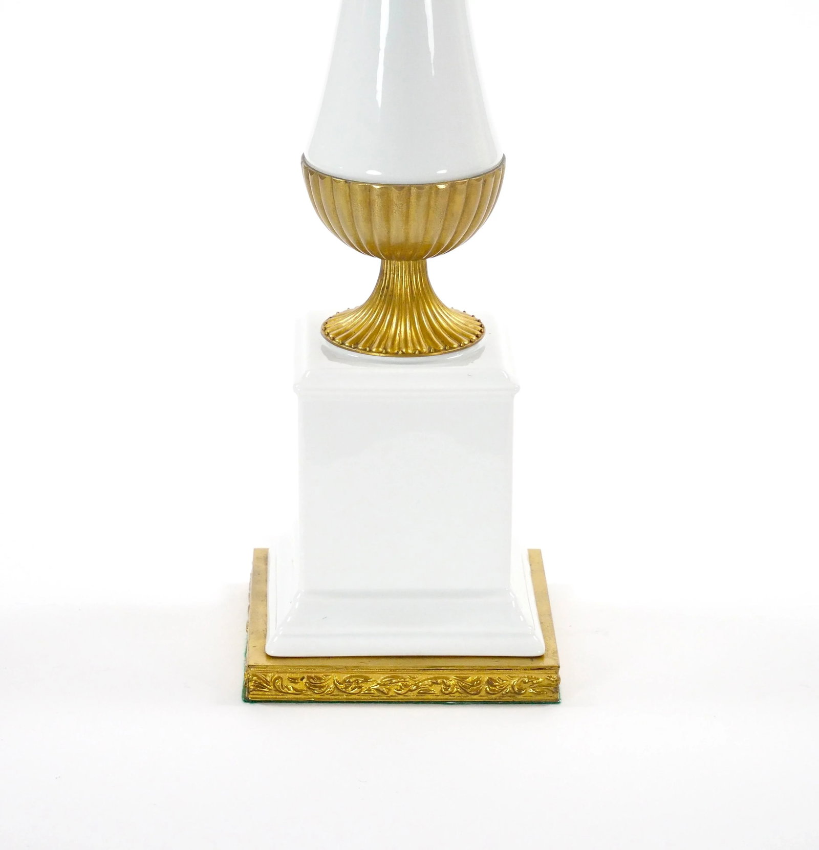Mid-20th Century Italian Art Deco Porcelain Table Lamps/Gilt Brass Accents - 7