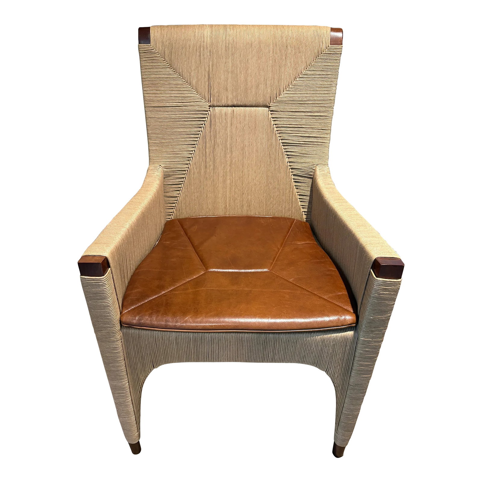 Bill Sofield for McGuire Cocoon Chair: Mcguire Furniture Cocoon arm chair. Designed by Bill Sofield. The Cocoon Chair is as gracefully comfortable as it is masterfully constructed. Raw and organic, continuous Danish cord is expertly crafte