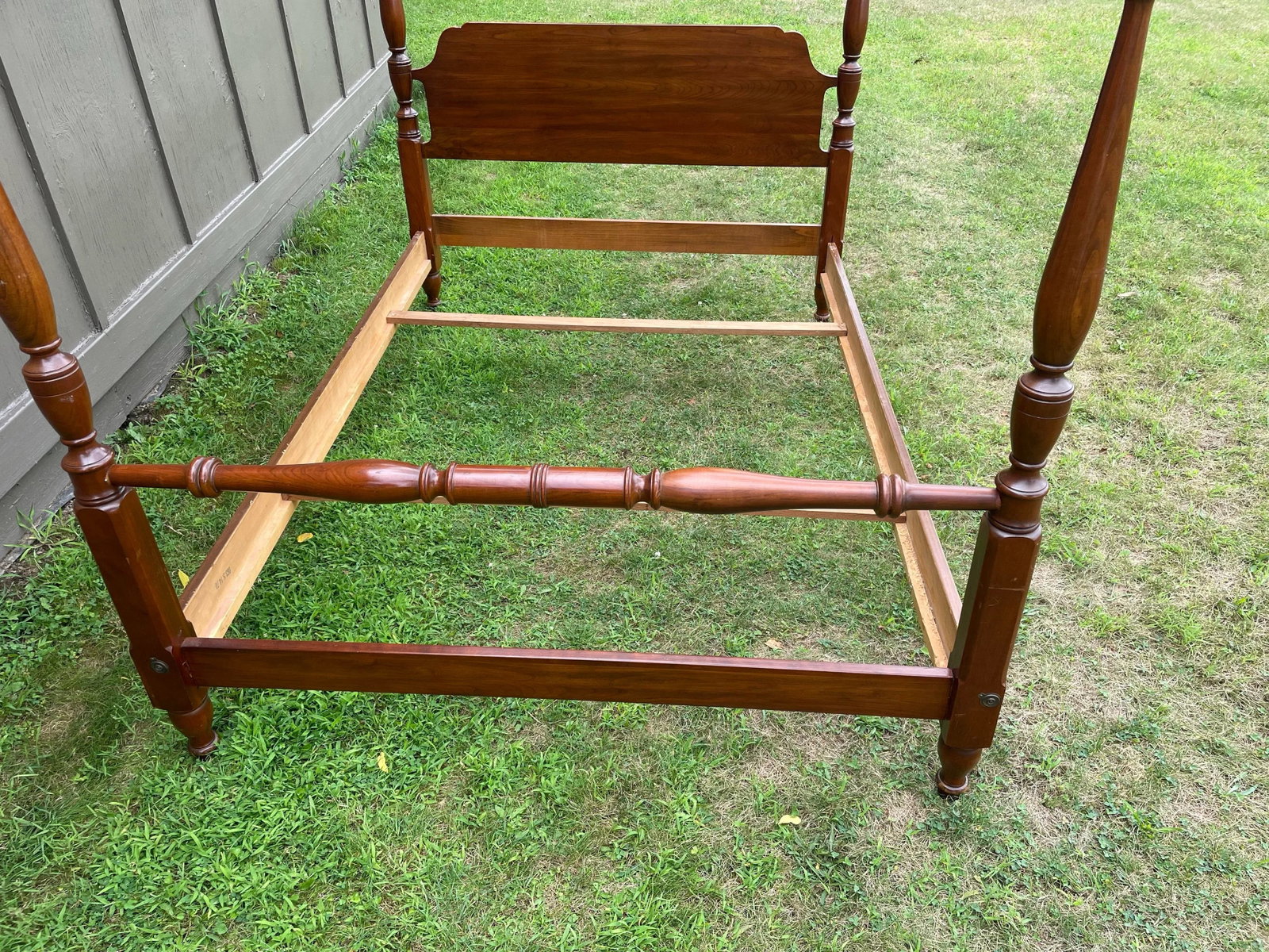 Vintage Early 1970s Cherry Poster Bed With Canopy. - 2
