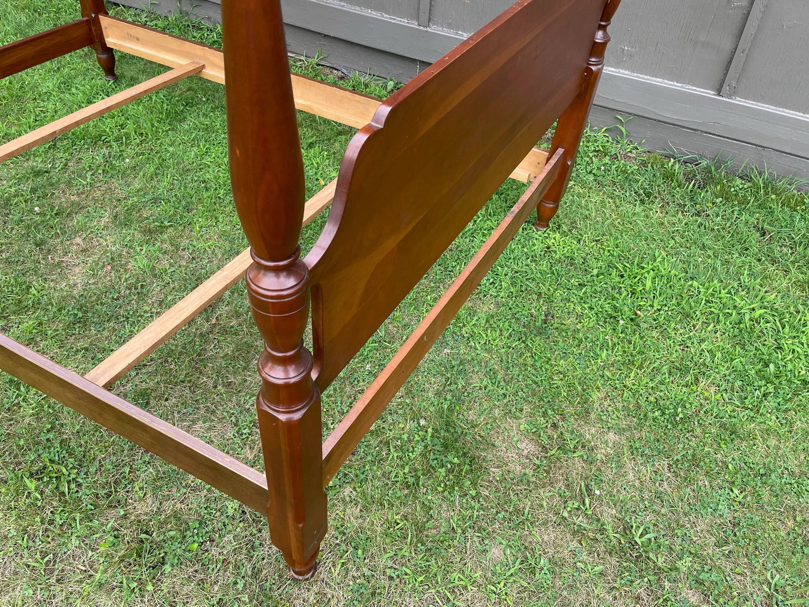 Vintage Early 1970s Cherry Poster Bed With Canopy. - 6