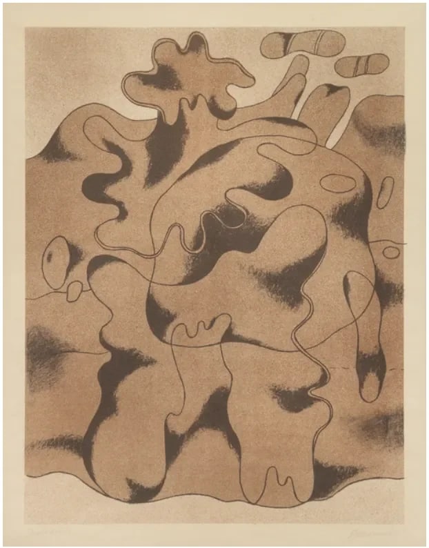 Willi Baumeister Lithograph - "Waldmensch (Tertiar Gestalt)" Signed - 3