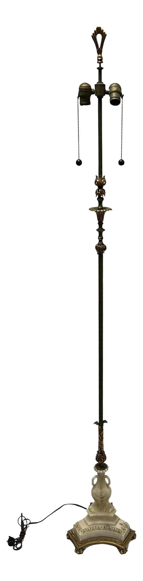 Antique Bronze and White Marble Floor Lamp Attributed to E.F. Caldwell (1 of 8)