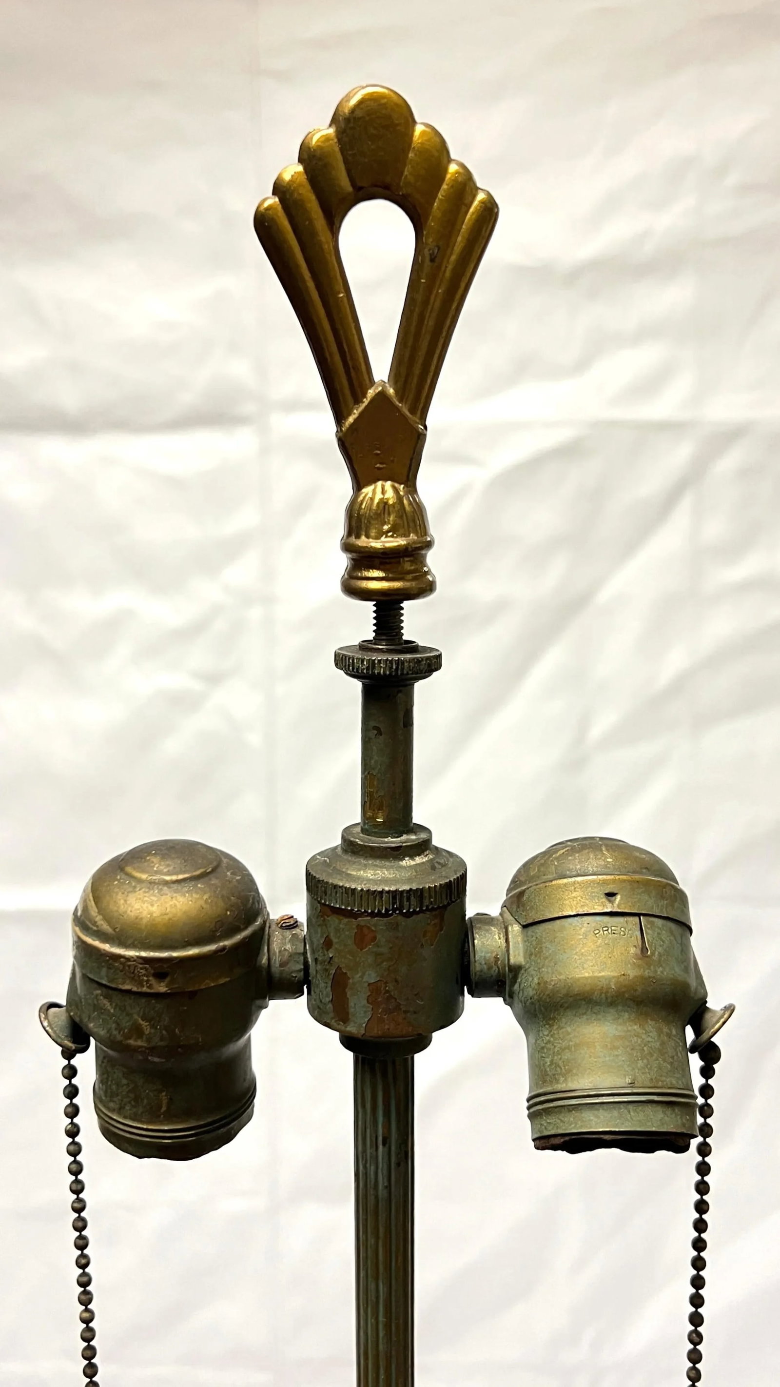 Antique Bronze and White Marble Floor Lamp Attributed to E.F. Caldwell - 3