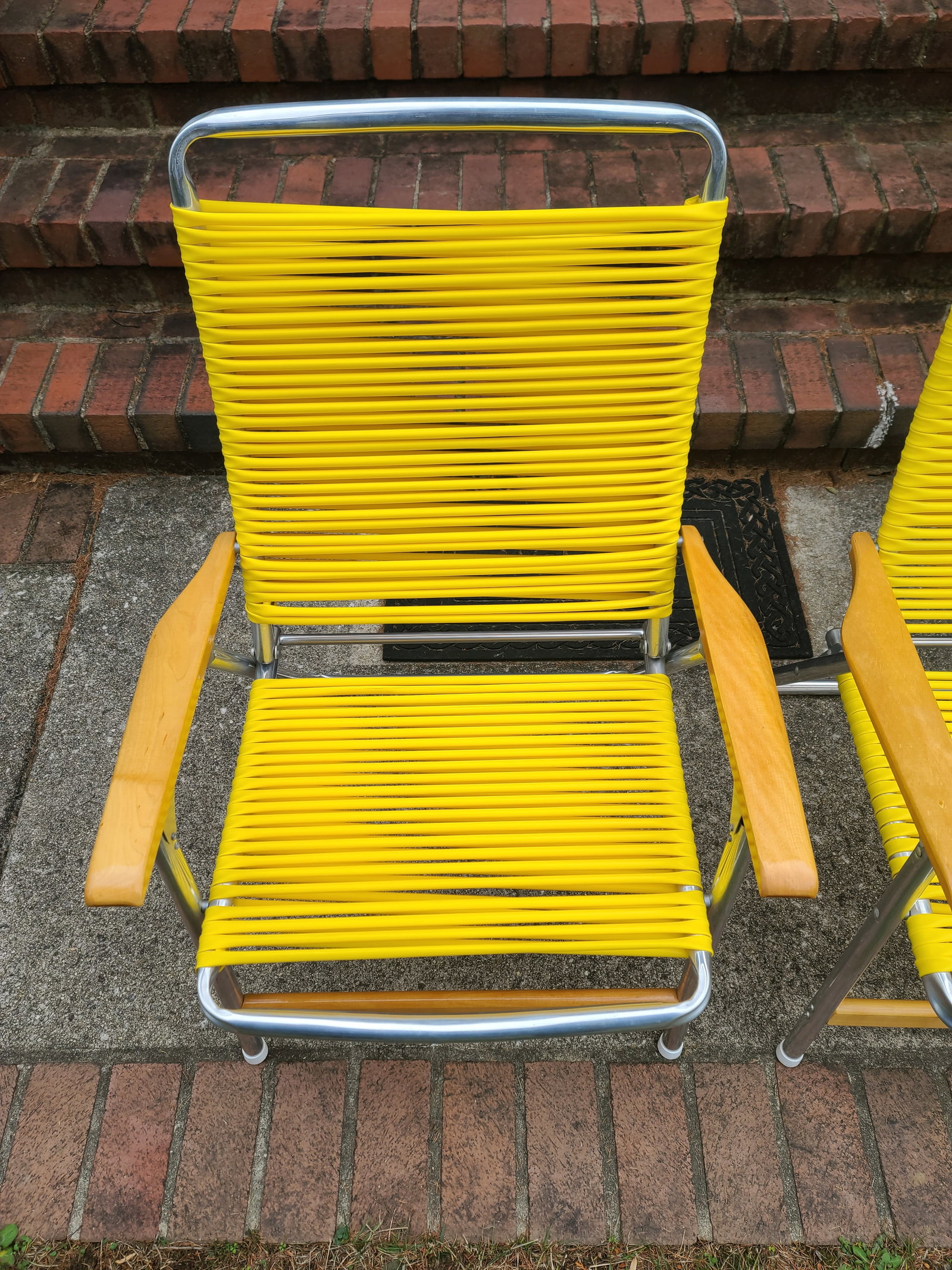 1960s Yellow Telescope Tube Furniture Company Outdoor Chairs - Set of 2 - 7