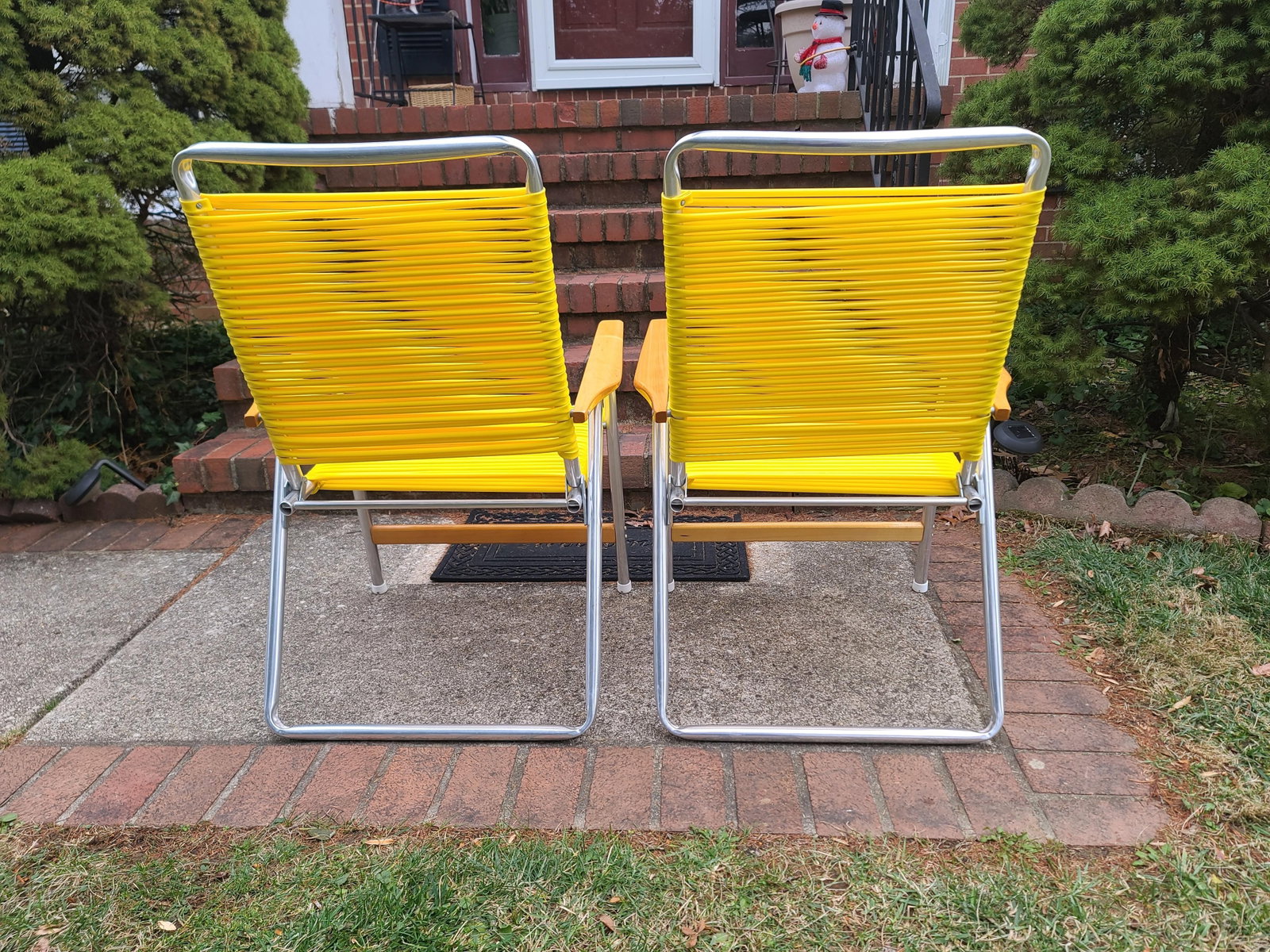 1960s Yellow Telescope Tube Furniture Company Outdoor Chairs - Set of 2 - 9