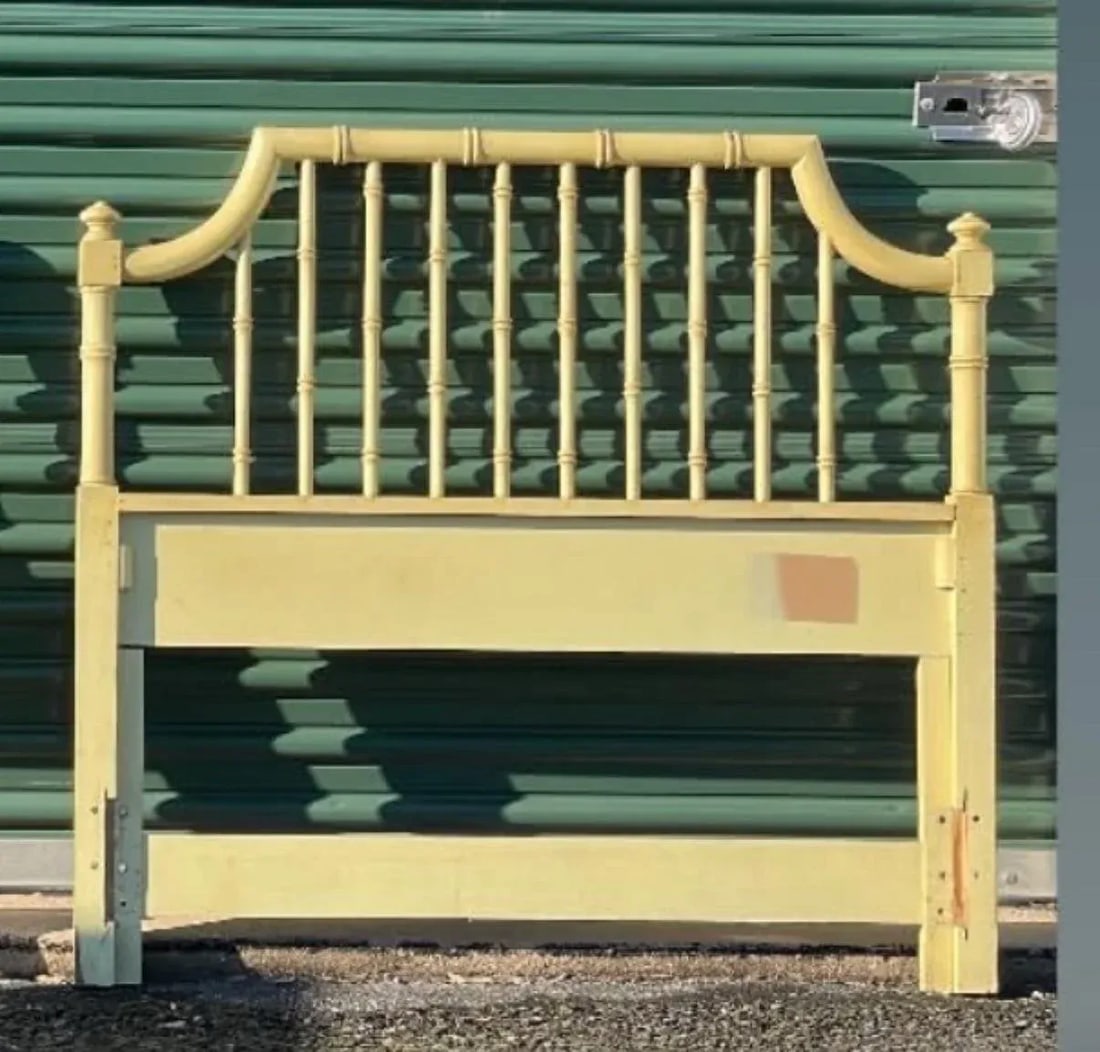 1970s Pair Thomasville Faux Bamboo Headboards - 2