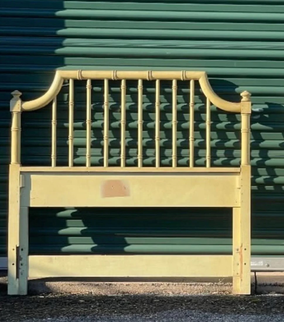 1970s Pair Thomasville Faux Bamboo Headboards - 3