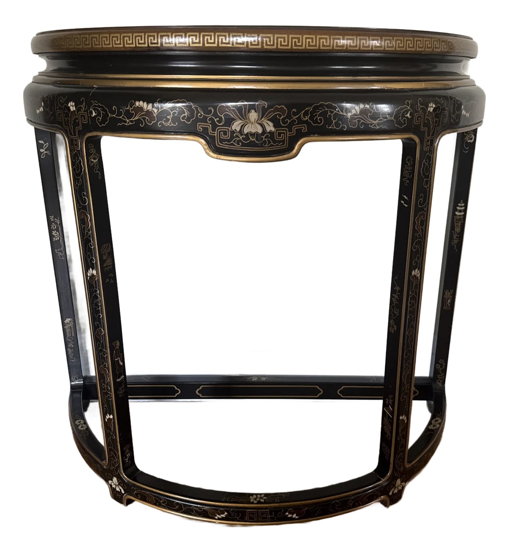 1980s Chinoiserie Connoisseur Demi-Lune Console Table by Drexel Heritage (1 of 8)