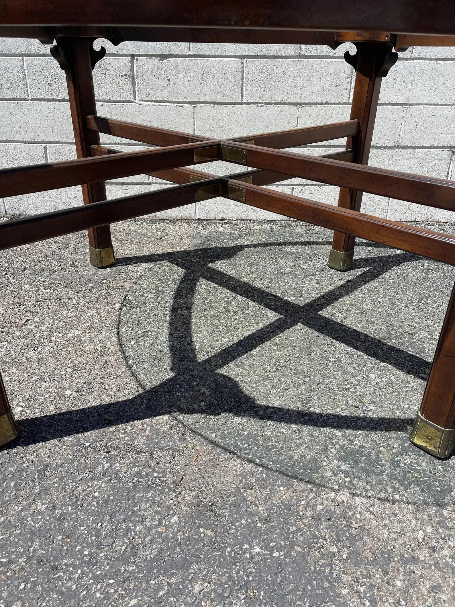Mid Century Ming Style Mahogany and Glass Dining Table by Henredon - 10