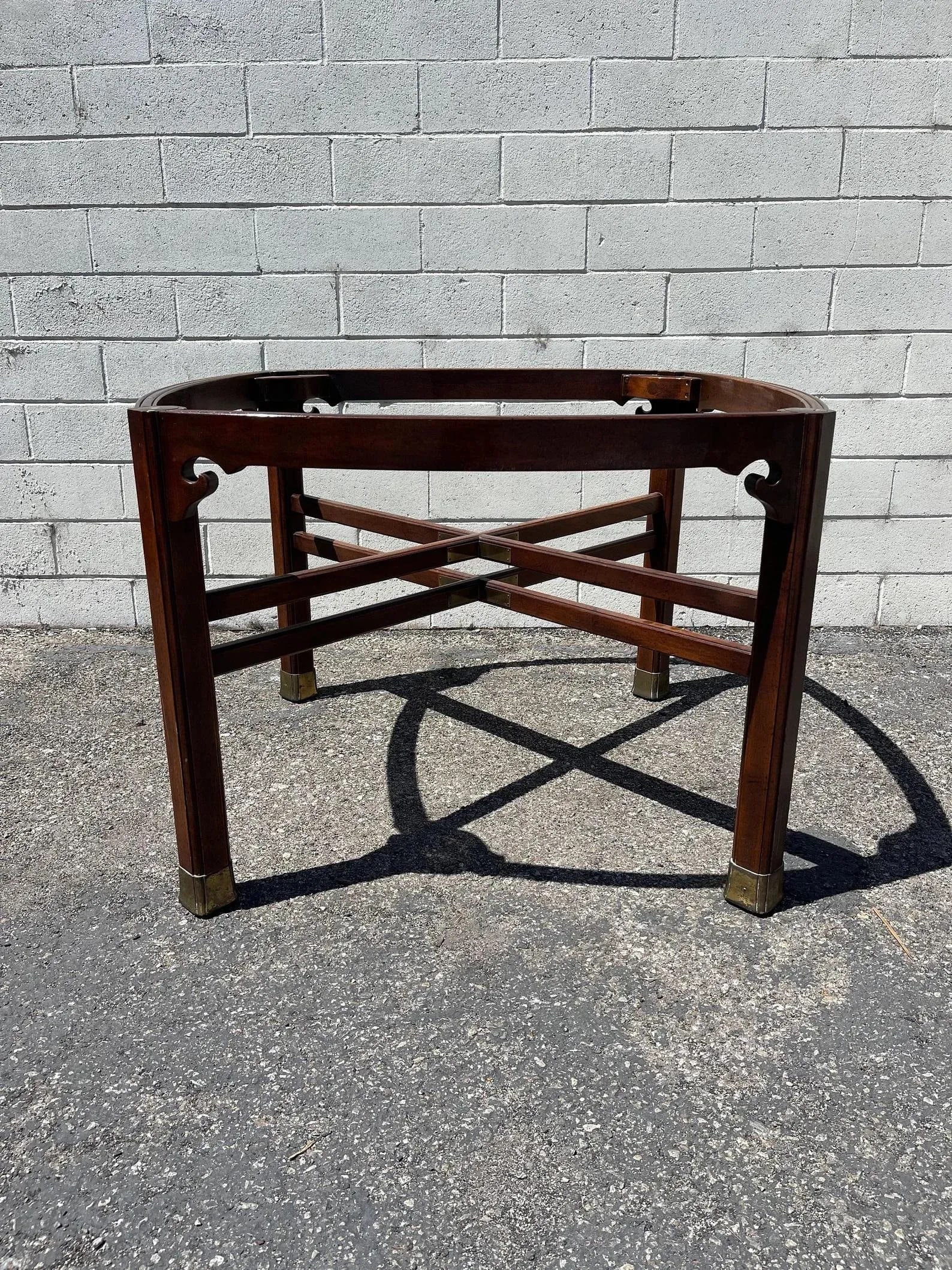 Mid Century Ming Style Mahogany and Glass Dining Table by Henredon - 3