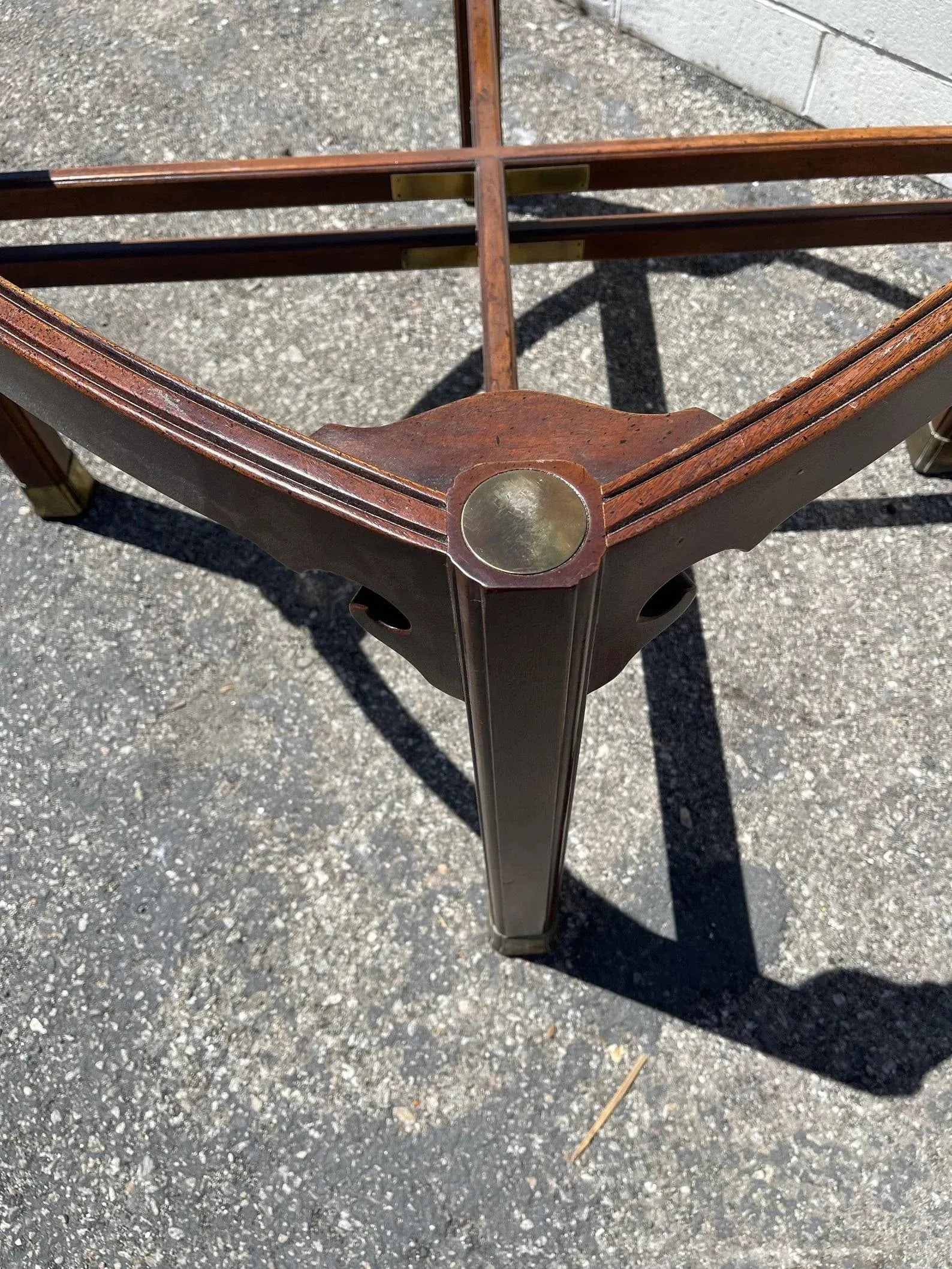 Mid Century Ming Style Mahogany and Glass Dining Table by Henredon - 5