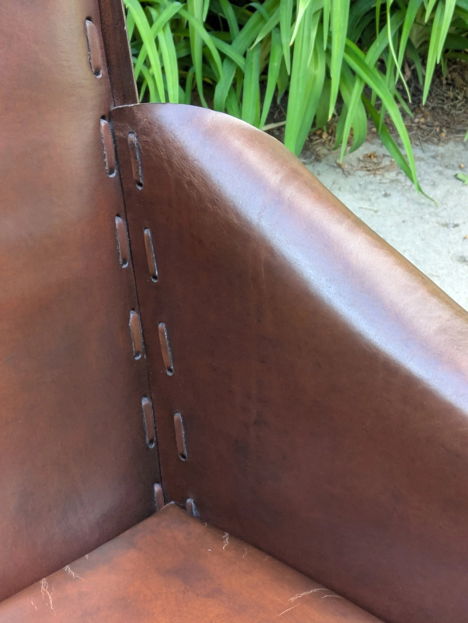 Leather Hide Armchair After Jean-Michel Frank by Hickory Chair - 8