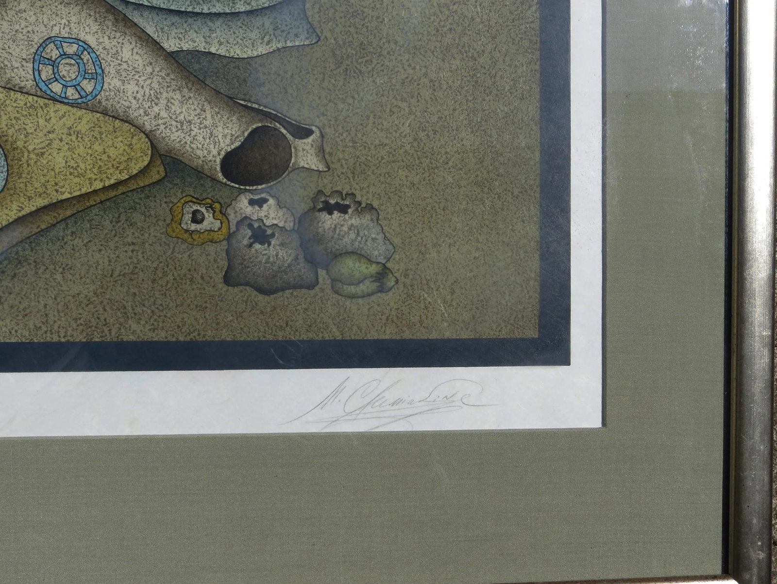 Mihail Chemiakin Signed Still Life With Fish and Bread Lithograph - 3