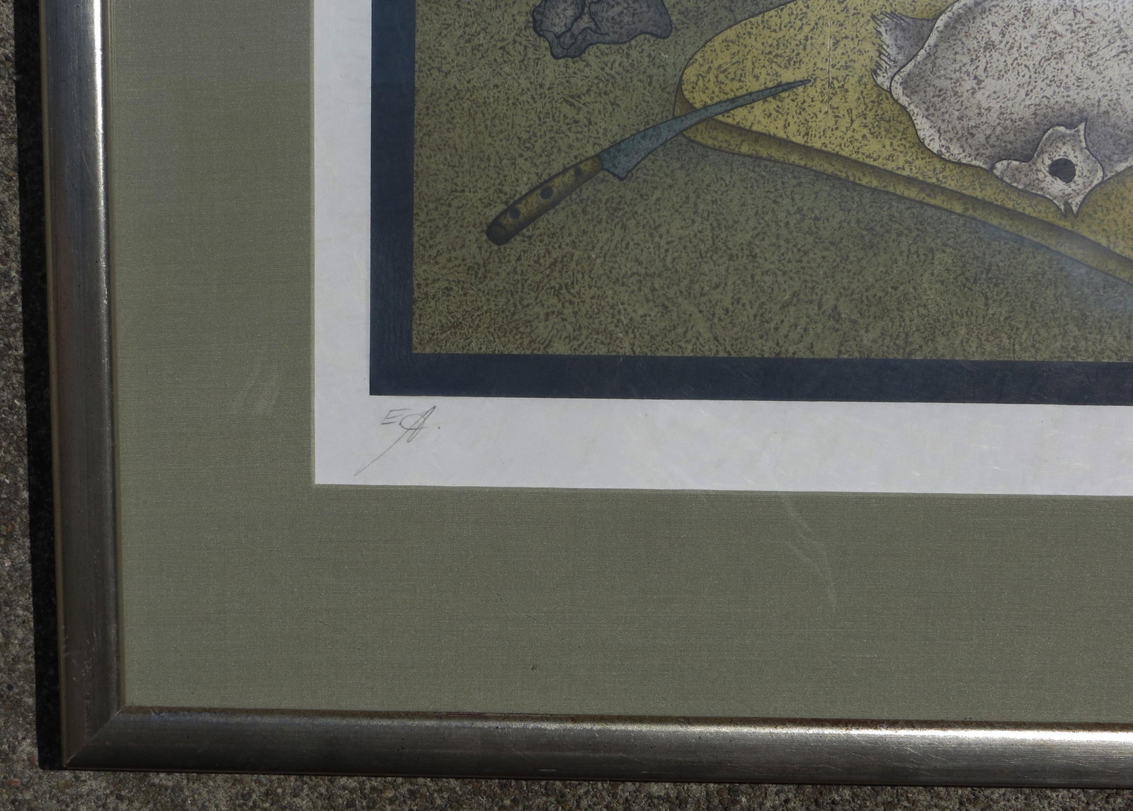 Mihail Chemiakin Signed Still Life With Fish and Bread Lithograph - 4