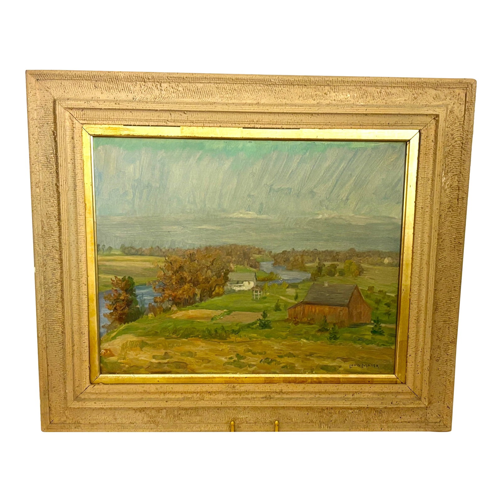1910s Charming Autumn Landscape by Louis Mayer, Framed (1 of 3)