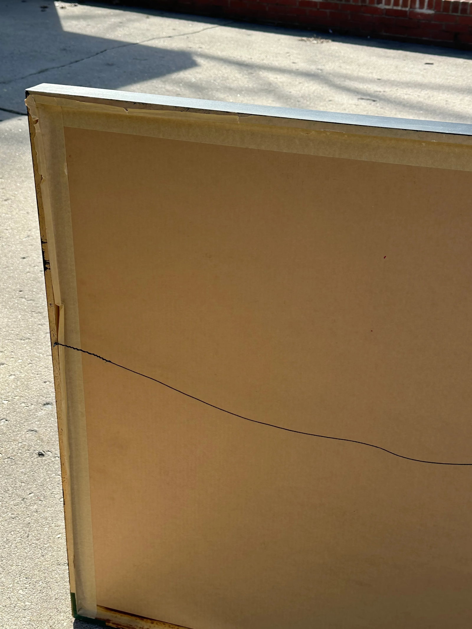 Mid-Century Abstract Painting on Canvas in Green, Signed - 6
