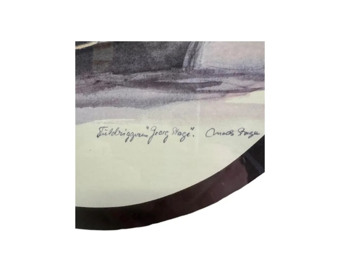 1960s Print of Water Colored Sketch the Fieldriggerin "Georg Stage" - 3