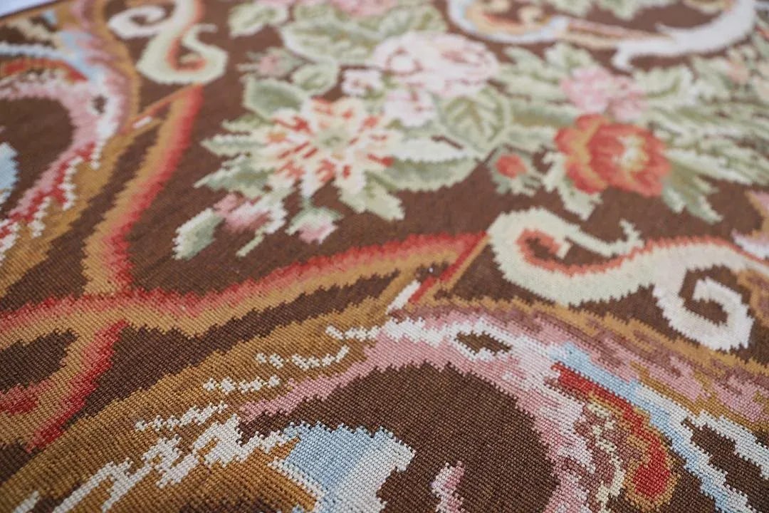 3'x12' Handwoven Bessarabian Kilim Runner Rug | Floral Motif Wool Kilim - 8