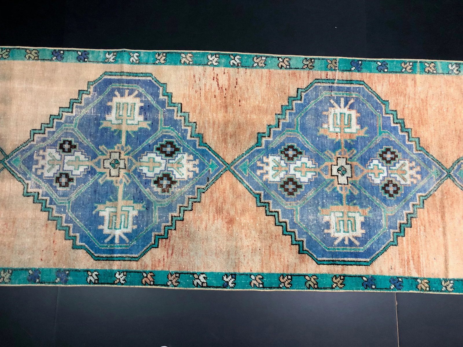 Vintage Turkish Anatolian Handmade Wool Runner Rug - 7