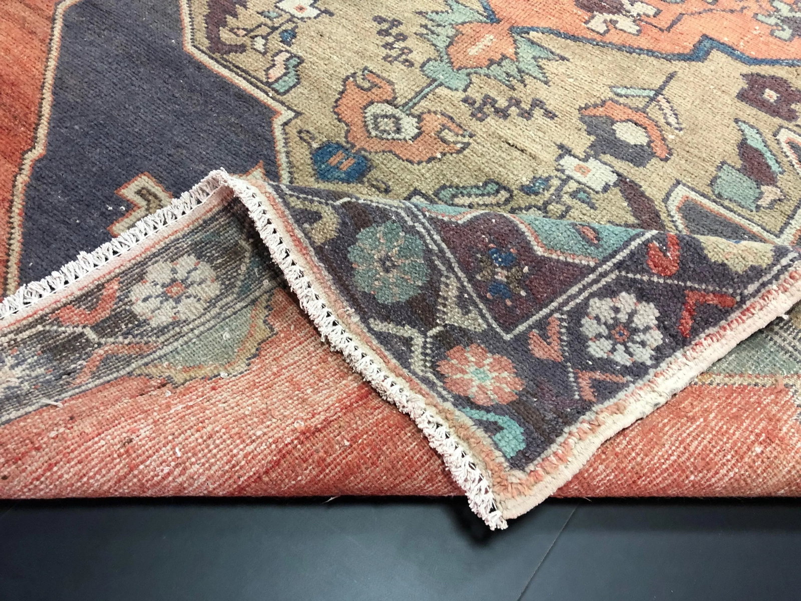 Vintage Turkish Oushak Wool Rug - 10