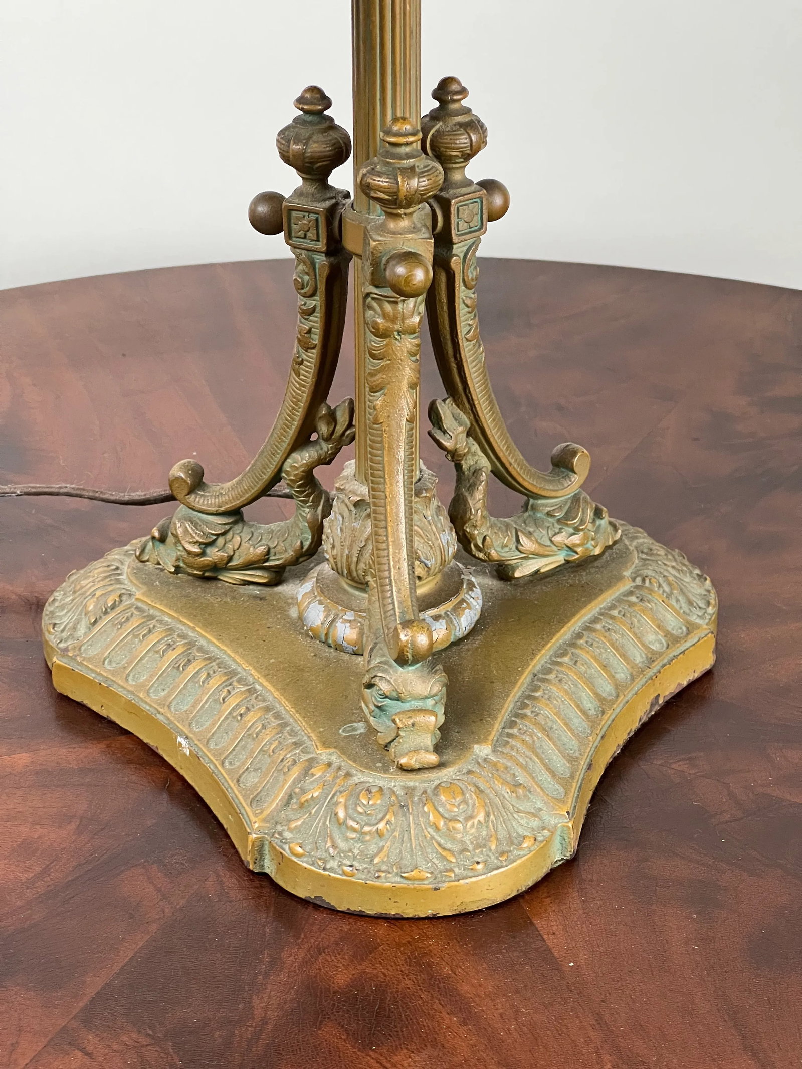 Antique Phoenix School Arts and Crafts Reverse Painted Lamp by Pittsburgh C. 1920 - 7