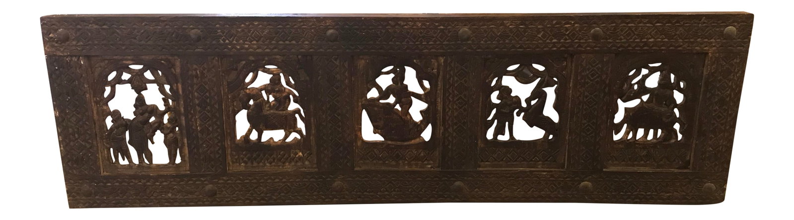Antique Carved Wooden Temple Wall Ornament (1 of 13)