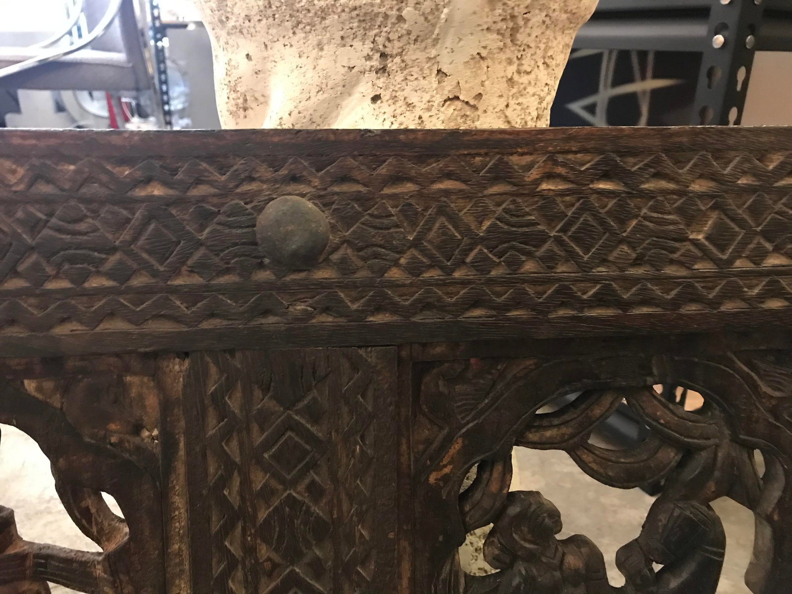 Antique Carved Wooden Temple Wall Ornament - 6