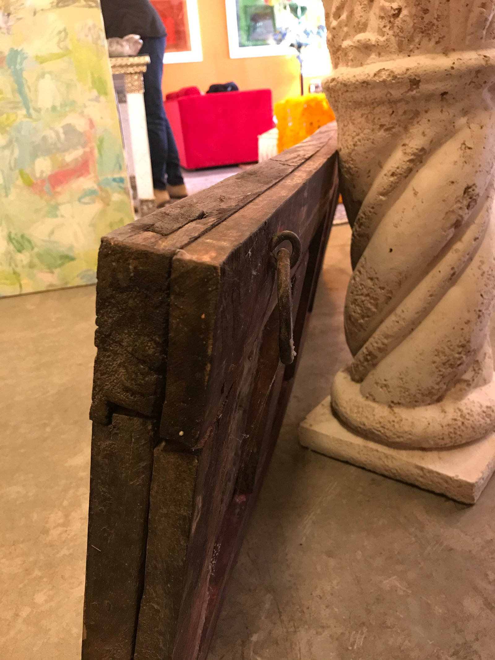 Antique Carved Wooden Temple Wall Ornament - 8