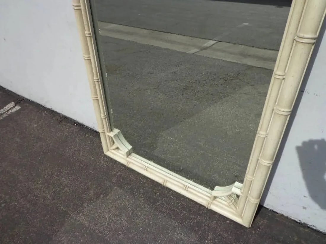 Vintage Thomasville Allegro Faux Bamboo Wall Mirror - 4
