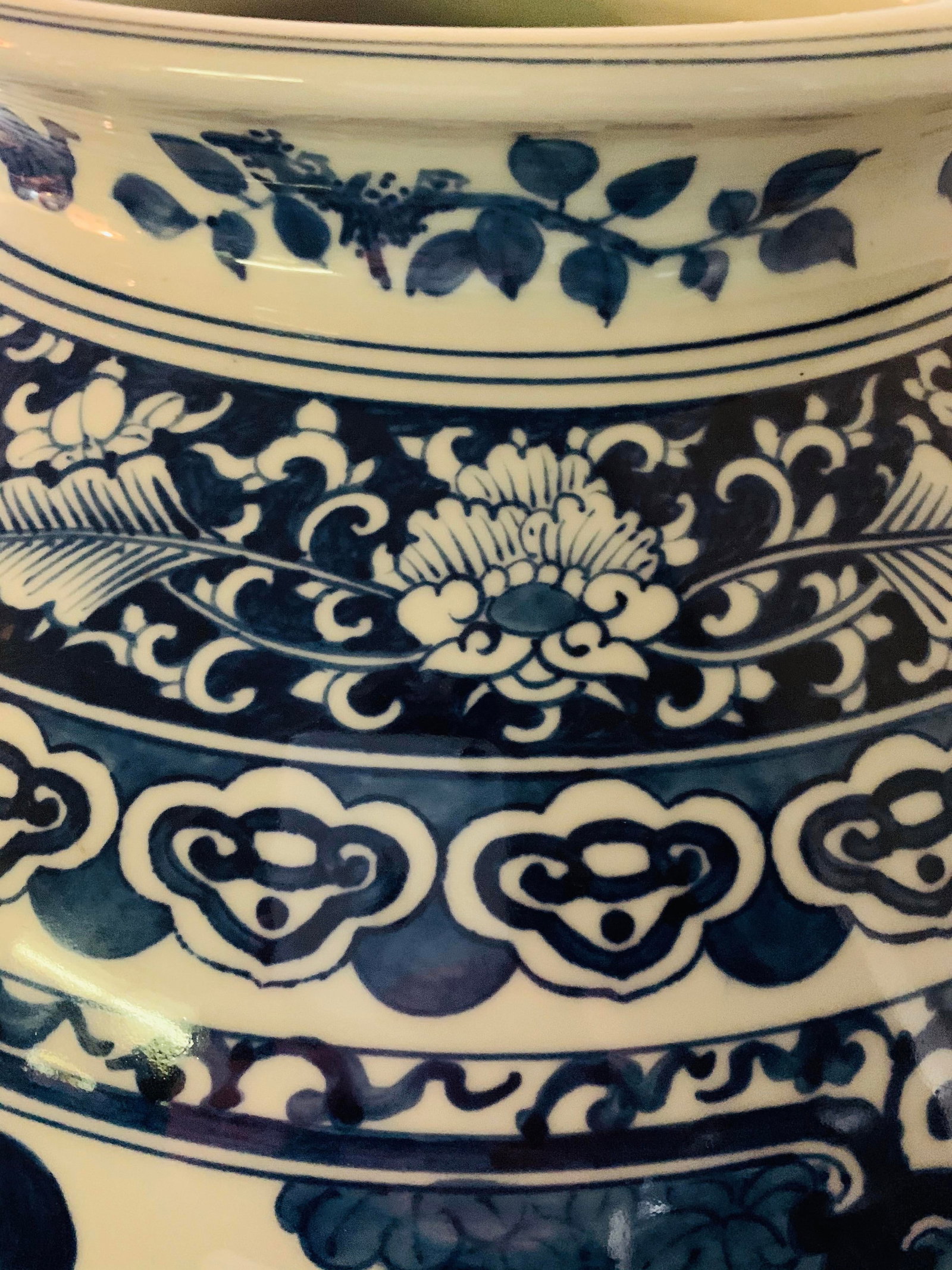 Vintage Large Cobalt Blue Chinese Porcelain Vase - 11