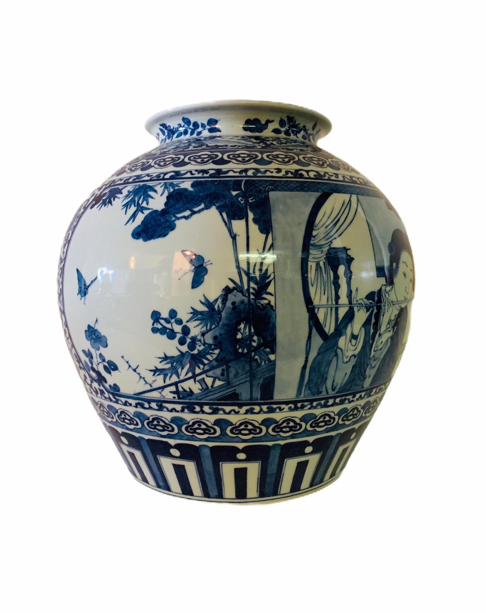 Vintage Large Cobalt Blue Chinese Porcelain Vase - 3