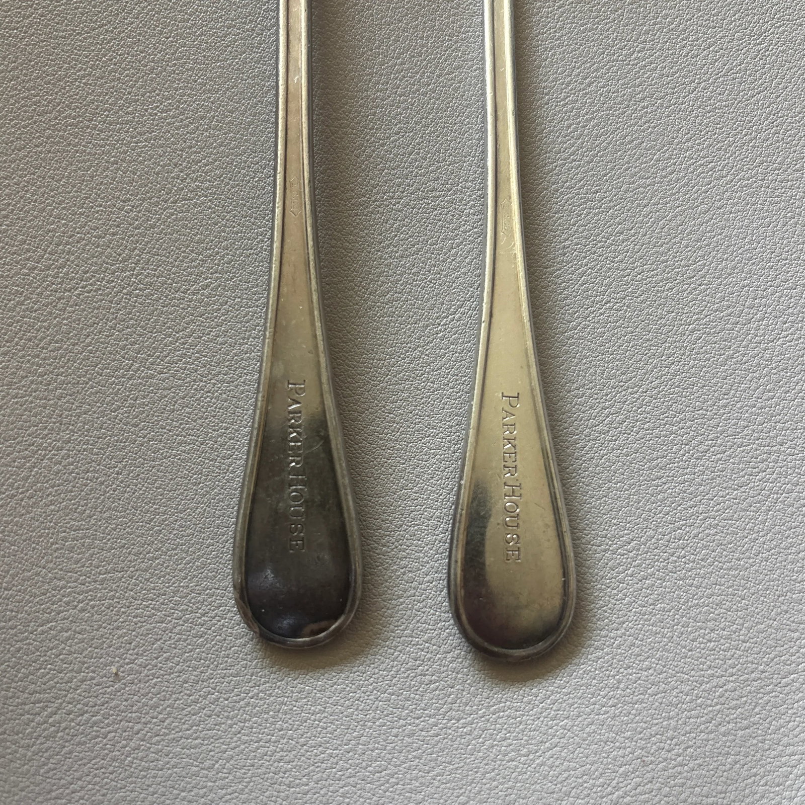 Antique International Silver Co. Hotel Ware Silver Plate Trident Oyster Forks Set of 2 From the Park - 3
