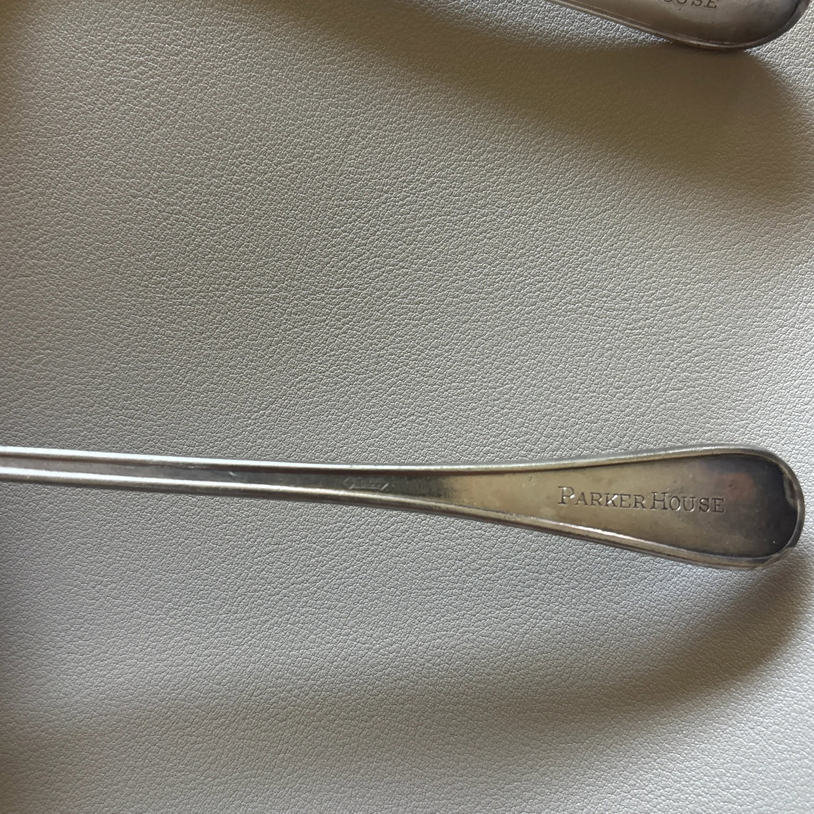 Antique International Silver Co. Hotel Ware Silver Plate Trident Oyster Forks Set of 2 From the Park - 4