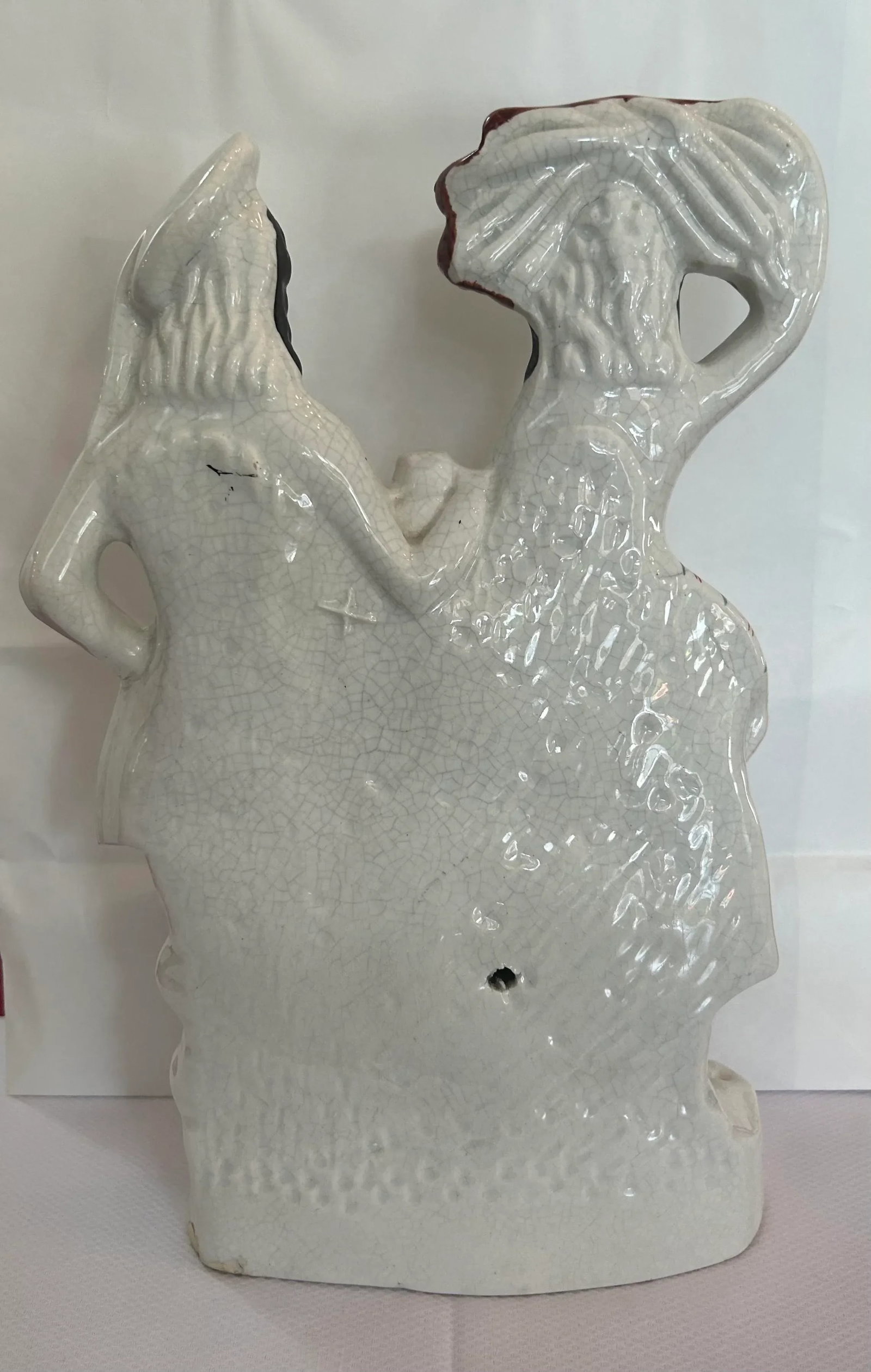 Large Antique Staffordshire Figurine Depicting a Highland Harvest Couple - 3