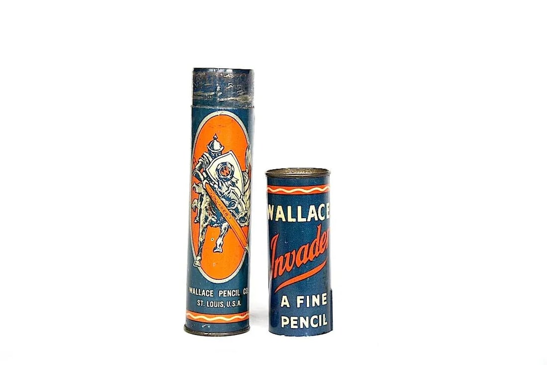 Decorative Tin Box Cylinder With Charging Medieval Knight - 10
