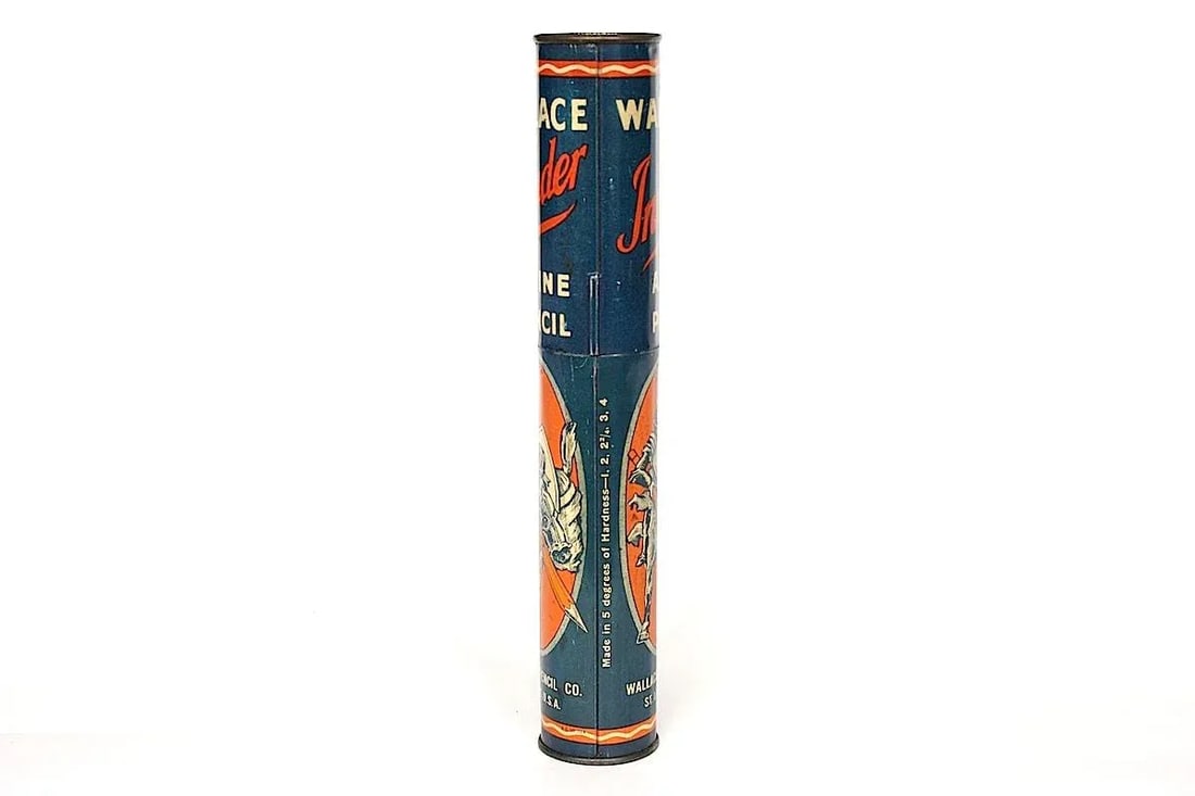 Decorative Tin Box Cylinder With Charging Medieval Knight - 2