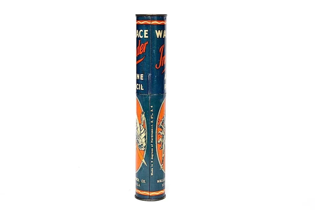 Decorative Tin Box Cylinder With Charging Medieval Knight - 3